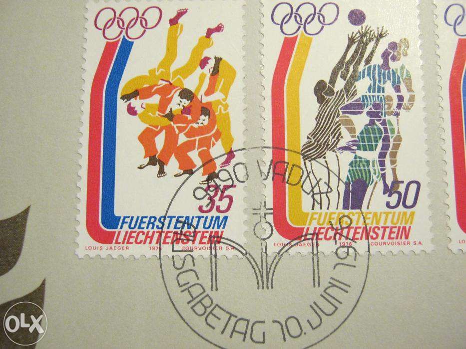 Plic timbrat,timbre,necirculat,prima zi a emisiunii.J.O; MONTREAL 1976