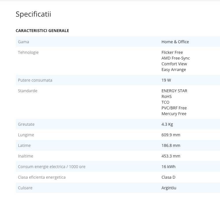 set 2 buc Monitor office LED IPS Dell 27", FHD, 75Hz, S2721HN