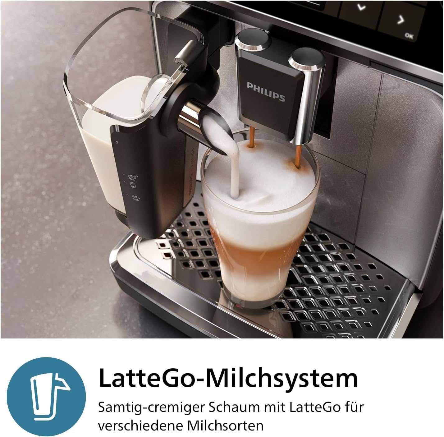Philips 3300 Series EP3347/90 автоматична кафемашина,6 напитки,LatteGo