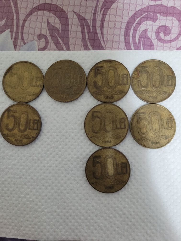 Vand monede de 50lei anii 1991,1992,1993,1994 in stare buna