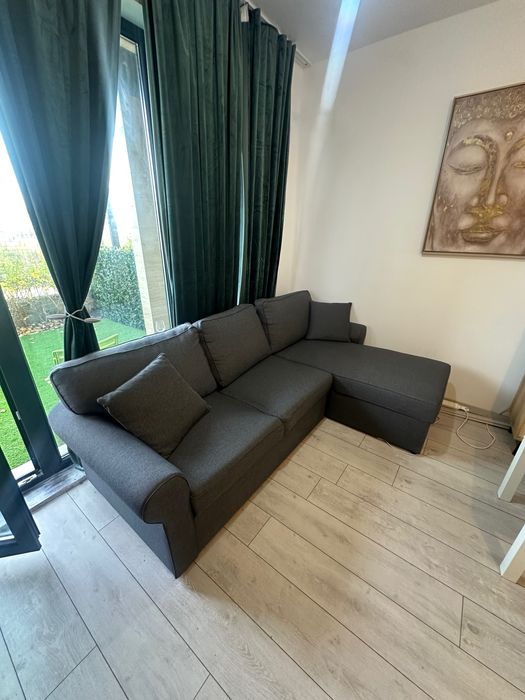 Сив Ъглов Диван