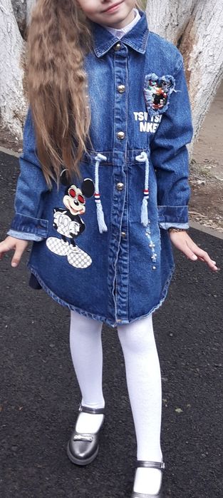 плащ джинсовый детский