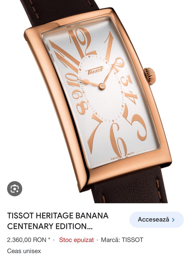 Tissot Heritage Banana Centenary Edition / Conditie Buna
