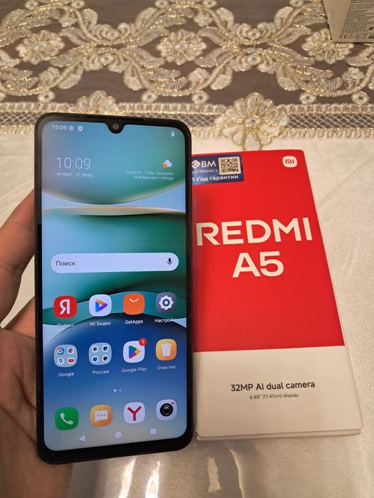Xiaomi Redmi A5 64GB Black 2025 Karobka Sastayani Yaxshi 120gz Ekran