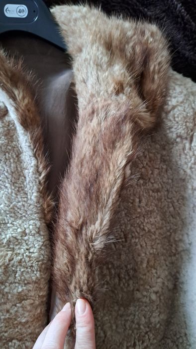 Blană naturală/ Teddy Coat de blană naturală