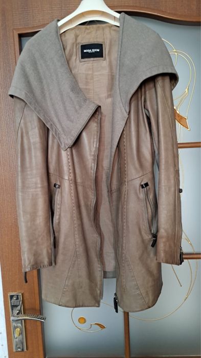 Кожаный плащ-куртка Турция