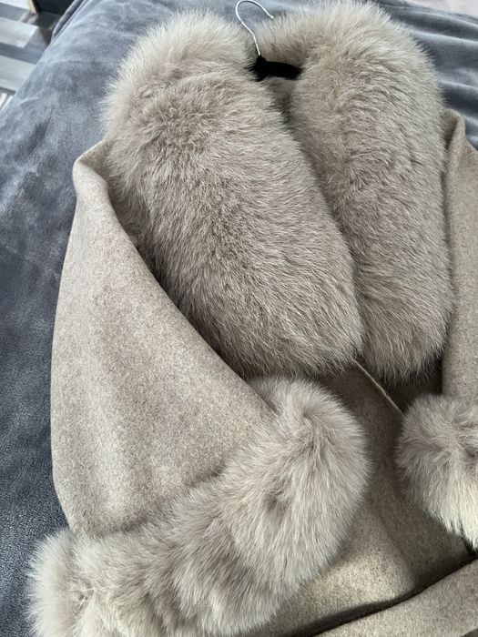 Палто от алпака с естествен косъм