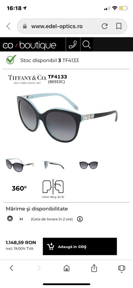 Ochelari de soare Tiffany & Co