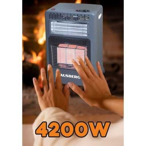 Soba pe gaz GPL si electrica HB-1022NG, aprindere piezo-electr, 4.2kW