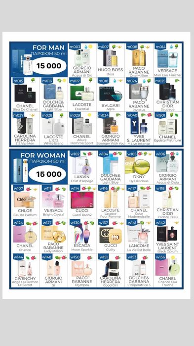 Духи от компании essens