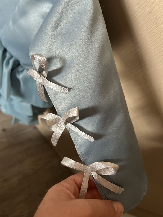 Рокля за момиче савойско синьо