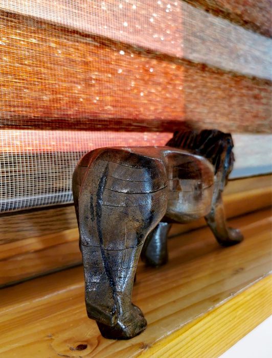 Играчка Лъв фигура дървена скулптура дърворезба статуя ръчно изработен