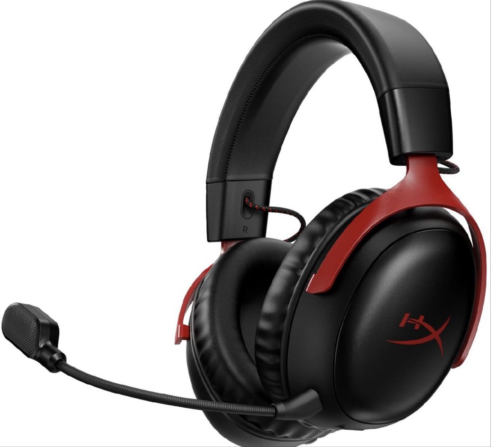 Безжични геймърски слушалки HyperX Cloud III, черен/червен - 77Z46AA