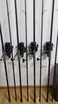 SET 4 Lansete FL FLX10 Carp 3.90 3.75Lbs + 4 Mulinete PRO FL MT 14000