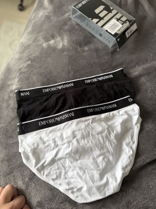 Emporio Armani set 2 chiloti alb-negru marimea M noi originali
