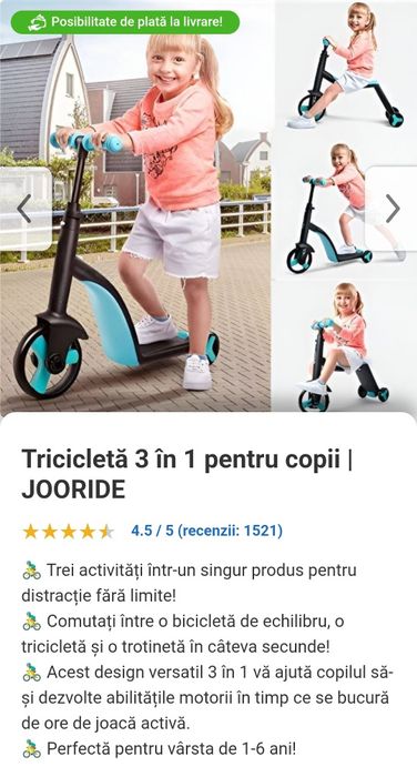 Vand trotineta tricicleta multifunctionala