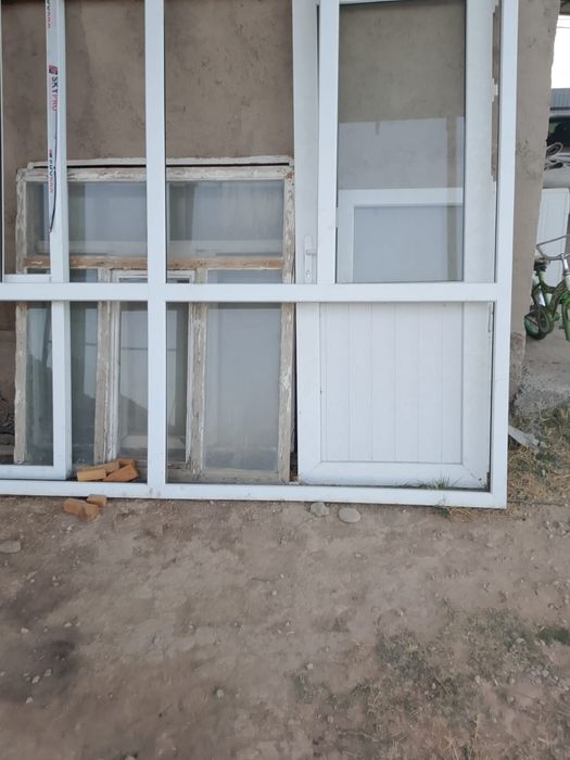 Пластиковый окно. Витраж. Дверь Есік пластиковый. Терезе