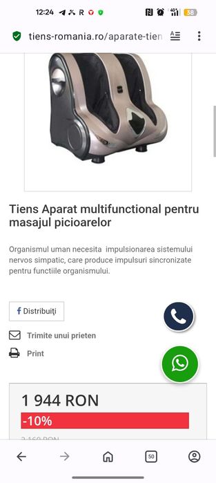 Aparat multifunctional pentru masajul picioarelor folosit putin
