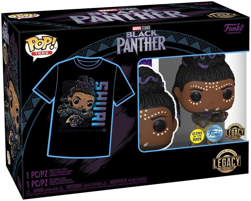 Funko POP Marvel Black Panther - фигура и тениска-лимитирана серия