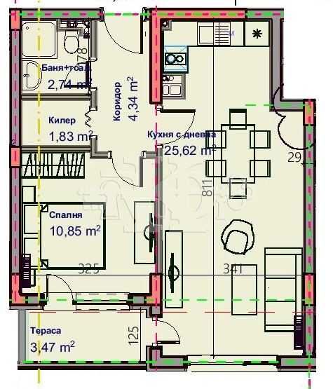 Продава се Двустаен апартамент в Варна, Възраждане 1 - 68 кв.м за 1250 €/кв.м - Снимка #1