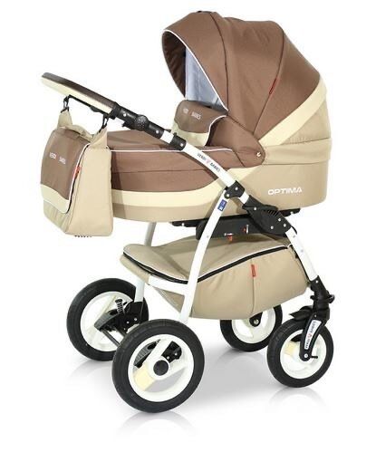 Детская коляска Verdi Optima 3 в 1 (Коричневый/бежевый)