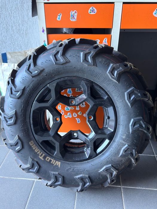Set roți 12 ATV Can Am Outlander (jante + anv. CST Wild Thang)