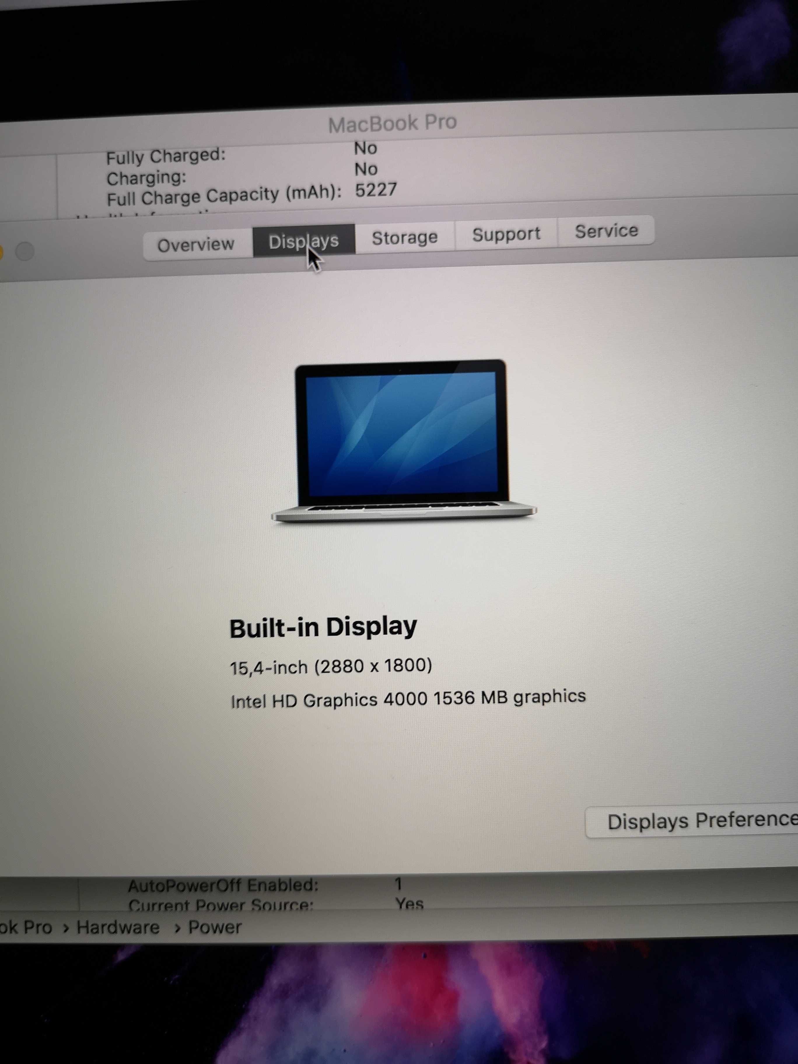 Macbook PRO 15" I7 2.3GHz 256 GB SSD 2012