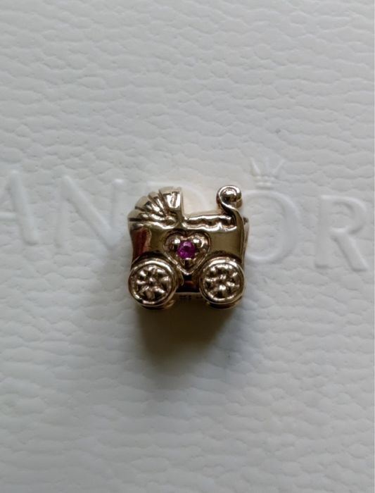 Pandora золотой шарм 585 пробы