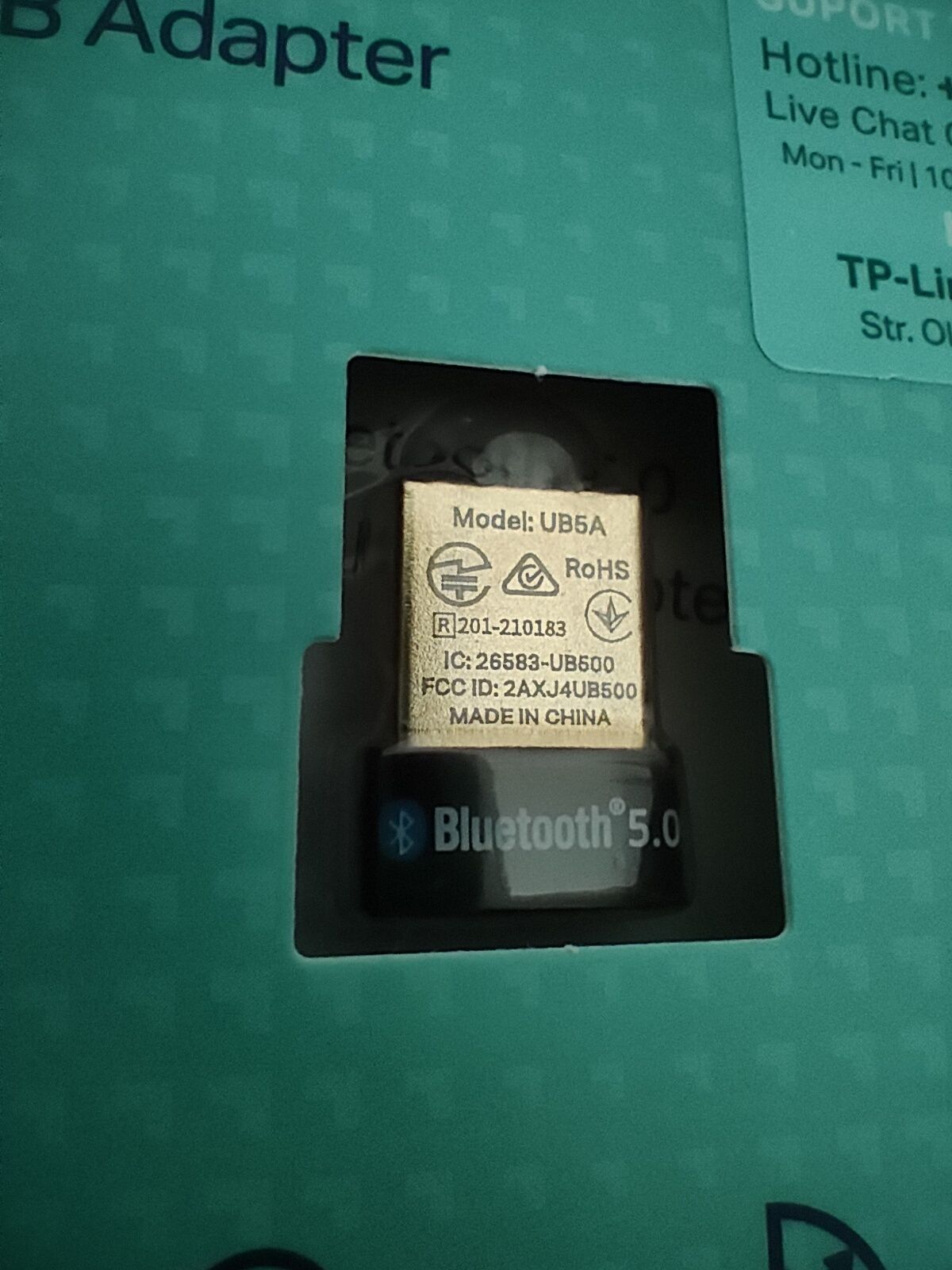Adaptor TP-LINK UB5A, Bluetooth 5.0 Nano