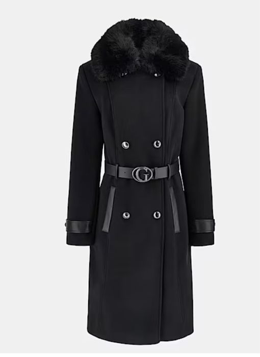 Зимно палто Guess черно размер М