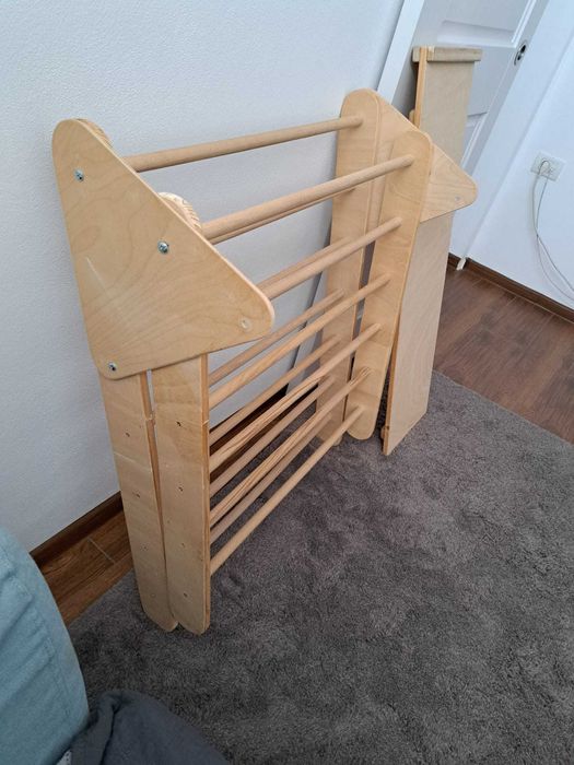 Triunghi pikler natur pliabil + rampa/tobogan