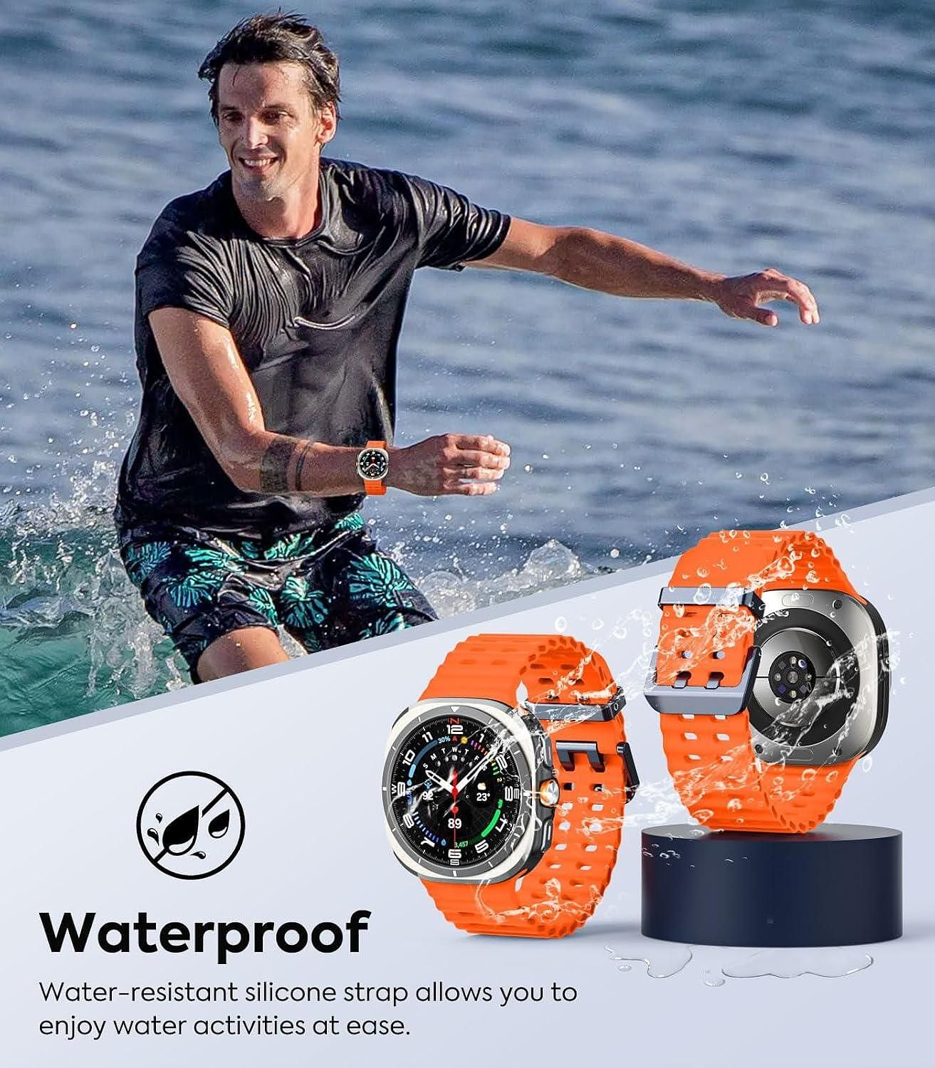 Силиконова Каишка за Samsung Galaxy Watch Ultra - Оранжев цвят