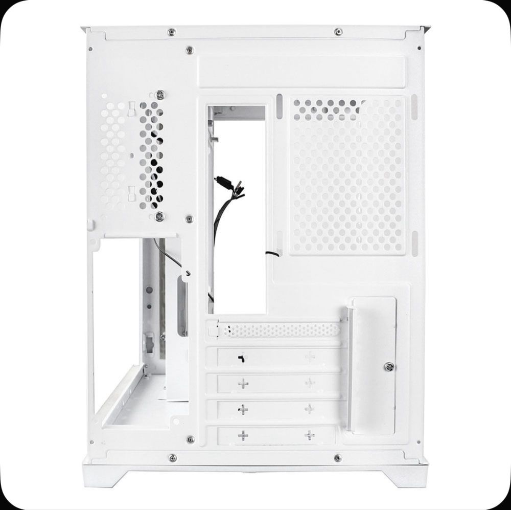 Корпус Ginzzu V420 mATX кубик, закаленное стекло, RGB подсветка