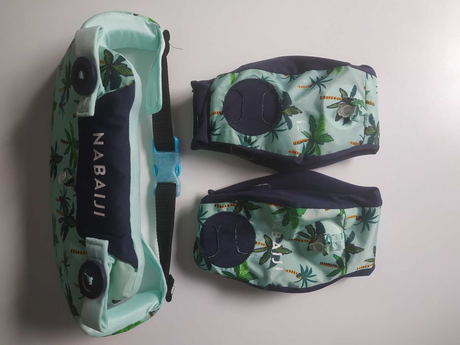 Aripioare + centura inot piscina copii 15-30kg Nabaiji Tiswim