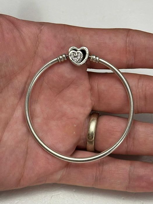 BRATARA ARGINT 925 - PANDORA ALE - Rotunda - Fixa - Cu INIMA !