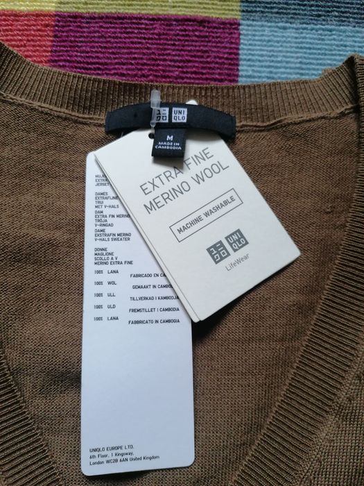 Bluza Uniqlo merino v neck M