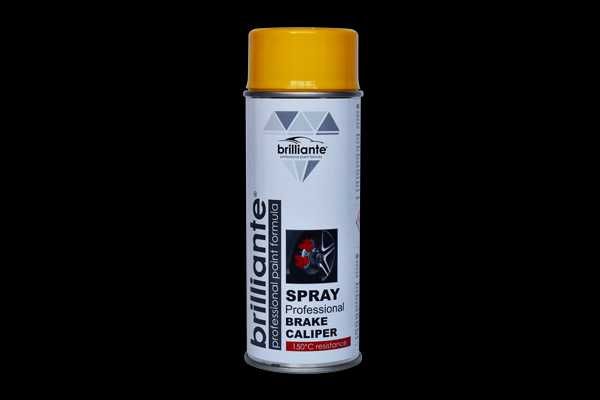 Spray vopsea Profesional pentru ETRIERI Rezistent Termic GALBEN 150°C