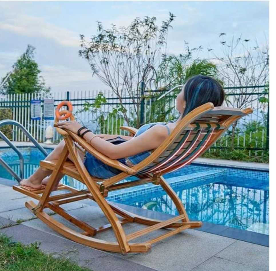 Кресло качалка бамбуковое