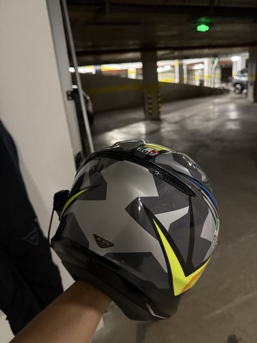 Каска AGV K6 joan black/blue/yellow