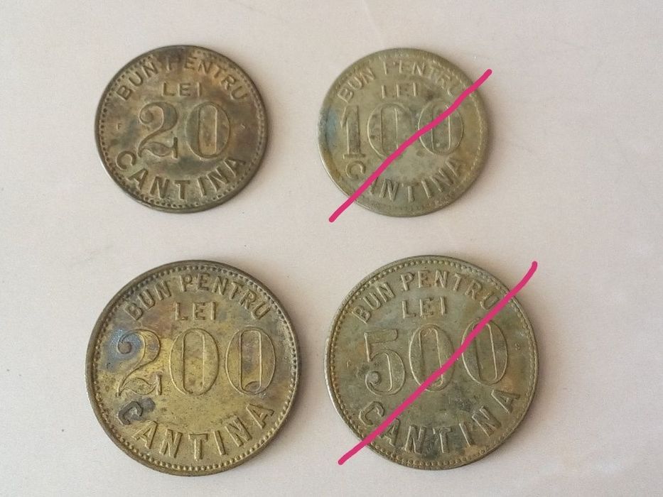 Set jetoane Cantina Negulesti 1913