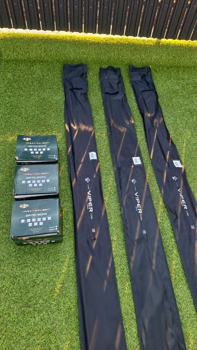 Set 3 Lansete FL VIPER 3.90m 3.5 LBS 2 seg Super Slim + 3 Aviator Dp70