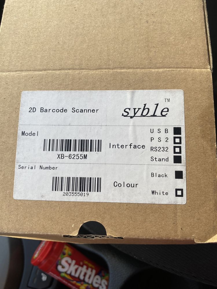 Сканер штрих кода Syble XB- 6255 M, usb ручной, 2D кодов