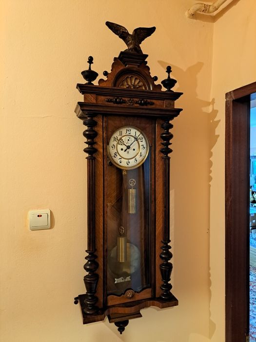 Ceas pendula de perete Gustav Becker cu 2 greutăți