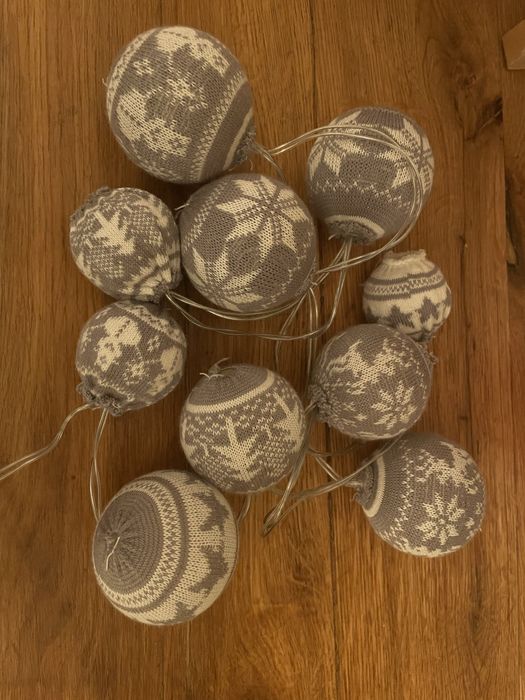 Коледна, зимна декорация, лампички, хартия