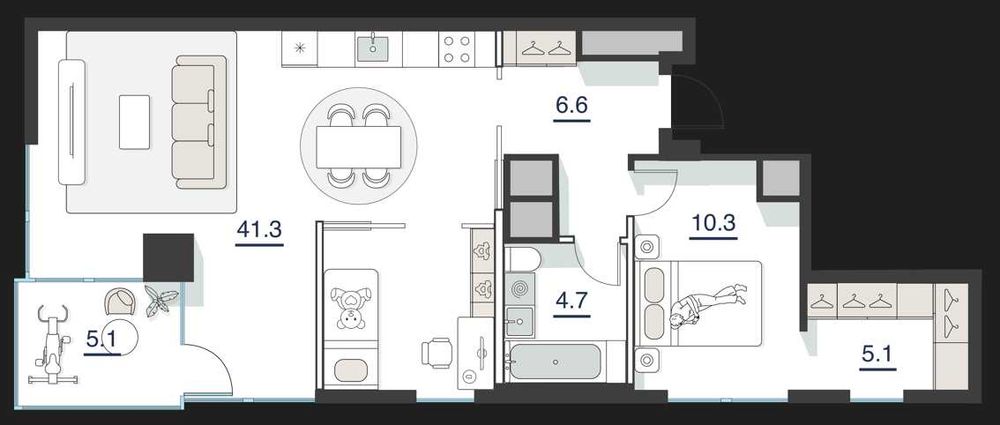 Срочно ПРОДАЁТСЯ 3ком квартира на ЖК Nest one 22-этаж