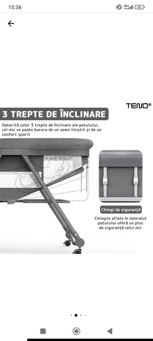 Patut Pliabil pentru Bebelusi Teno