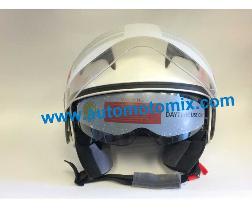 Каска за мотор S-размер,бял цвят - модел 208