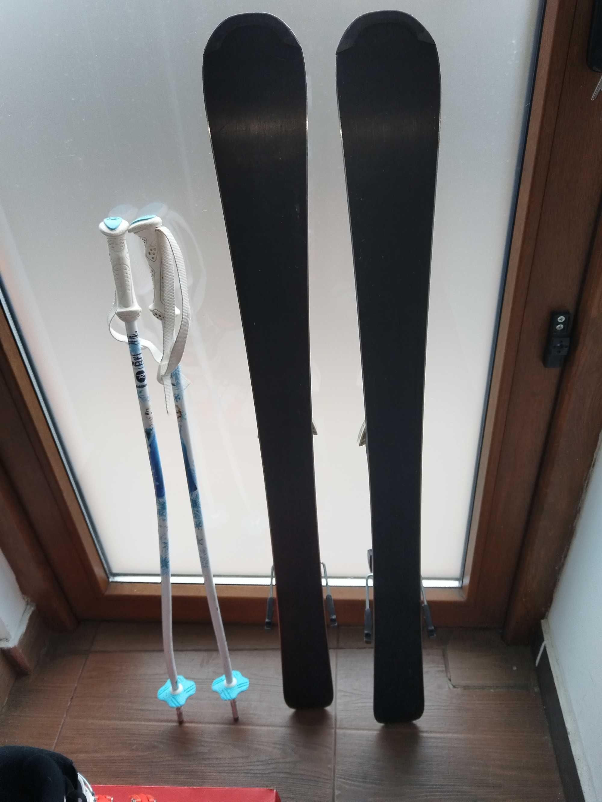 Комплект детски ски Salomon, щеки и обувки Rossignol