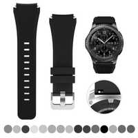 curea silicon ceas smartwatch 20 mm sau 22mm neagra quick release