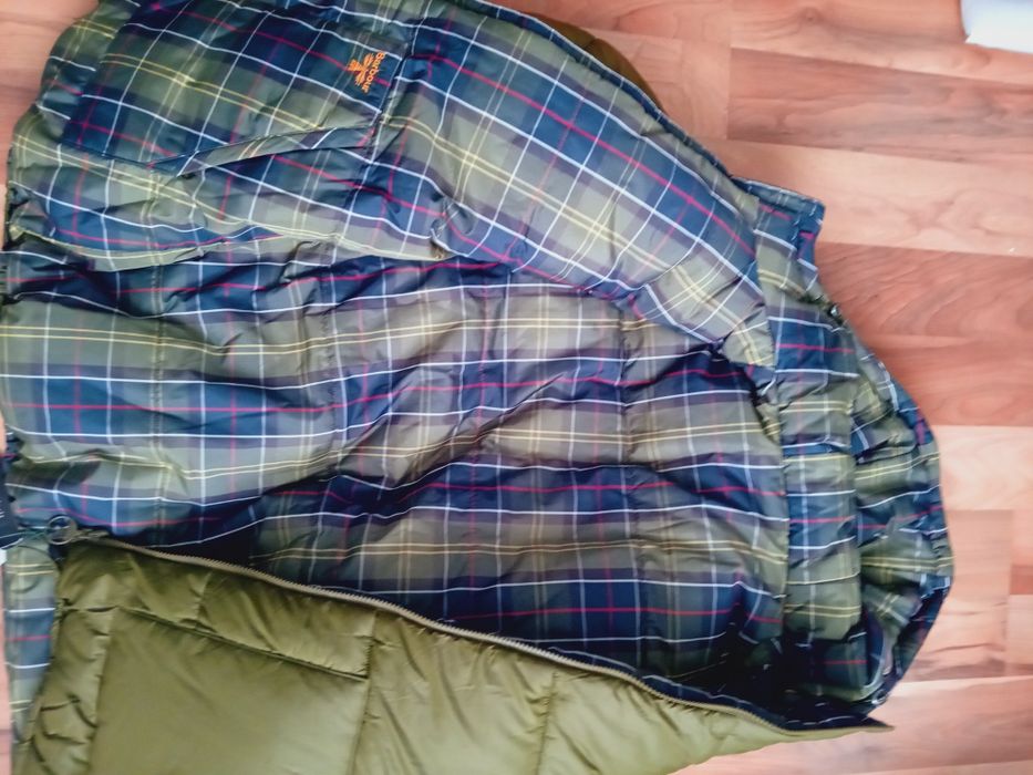 Barbour/Tommy Hilfiger с пух и пера  с 2 лица Л размер  мъжко яке